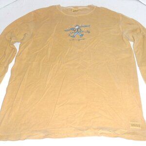 Life is Good Jake Going Skiing Long Sleeve Men's T-Shirt Size: Medium